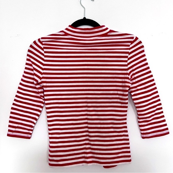 Guess X A$ap Rocky Shirt Women’s Large Red White Striped Mock Neck - Picture 4 of 4
